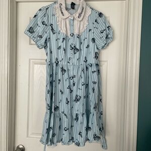 Button-Down Alice in wonderland themed Dress